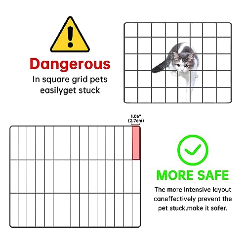 3-Tier Cat Cage Indoor Enclosure DIY Catio Detachable Metal Wire Kennel Large N50131