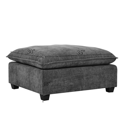 Oversized Modular Sectional Sofa with Movable Ottoman E909
