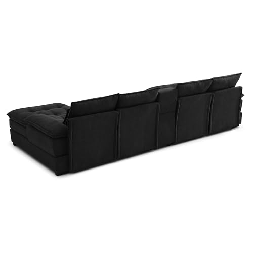 Oversized Modular Sectional Sofa with Movable Ottoman E909