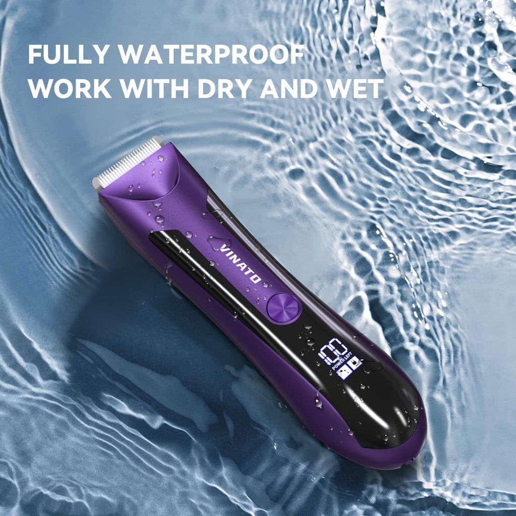 Electric Body Hair Trimmer for Men, Waterproof Ball Shaver with USB Recharge Dock L363