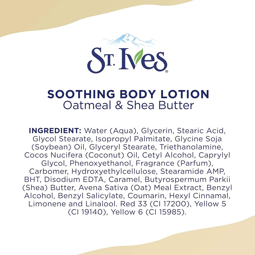 St. Ives Soothing Hand & Body Lotion with Oatmeal & Shea Butter, 21 oz J628