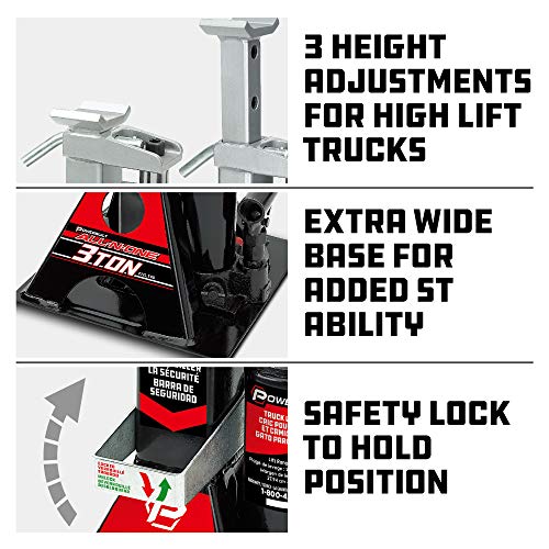 Powerbuilt 3 Ton All-in-One Bottle Jack and Jack Stands, 6000 lb Car Lift J927