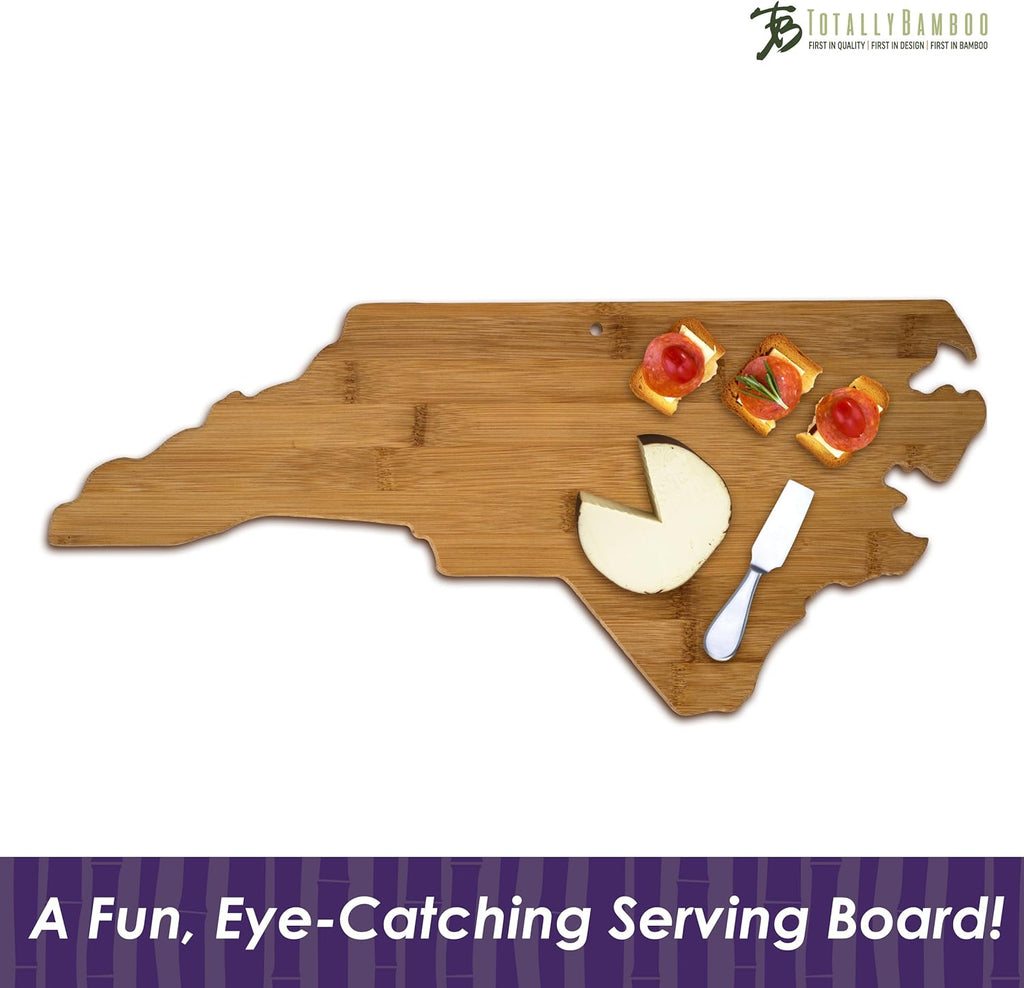 Totally Bamboo North Carolina Shaped Bamboo Serving and Cutting Board I1696