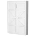 ROOMTEC Twin Size Murphy Wall Bed, White, Space-Saving N207