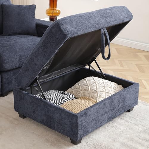 Oversized Modular Sectional Sofa with Movable Ottoman E909