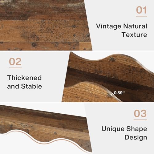 Tribesigns 63 Inches Farmhouse Console Table with Storage, Brown T384