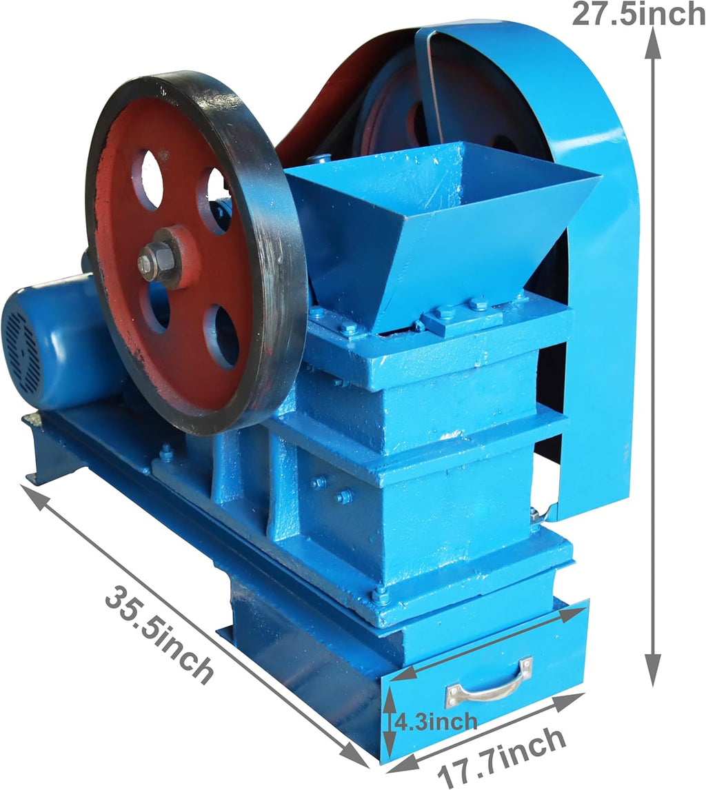 TECHTONGDA Jaw Grinding Machine Crusher for Stone Rock Concrete 220V 2.2KW R437971