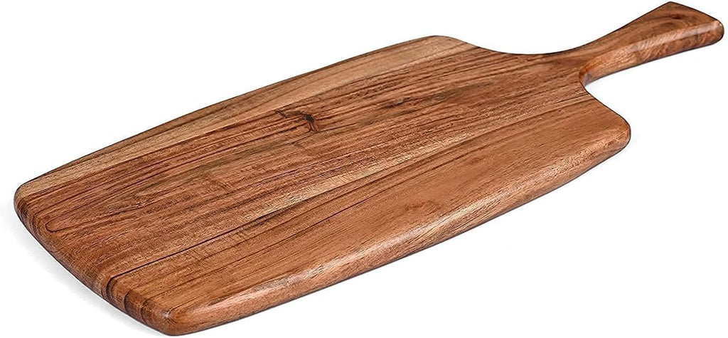 Acacia Wood Cutting Board - Wooden Kitchen Chopping Boards for Vegetables, Fruits, Meat, Cheese, Bread & Wooden Serving Platter 17 By 7 Inches