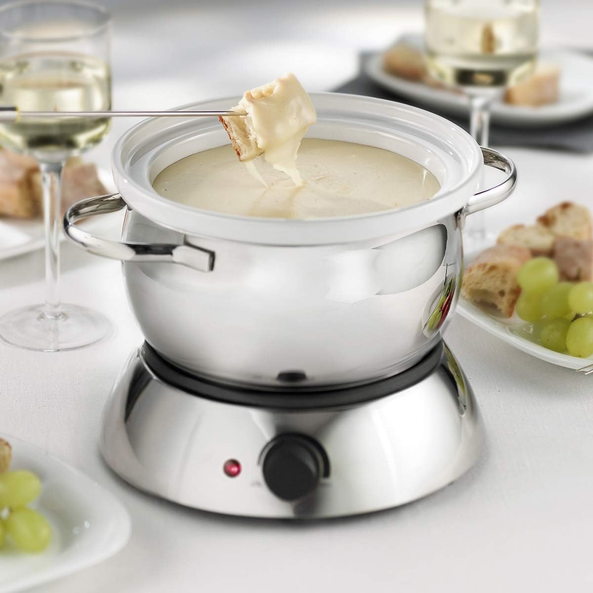 Trudeau Alto 3-in-1 Electric Fondue Set, 81 oz, Silver F5924