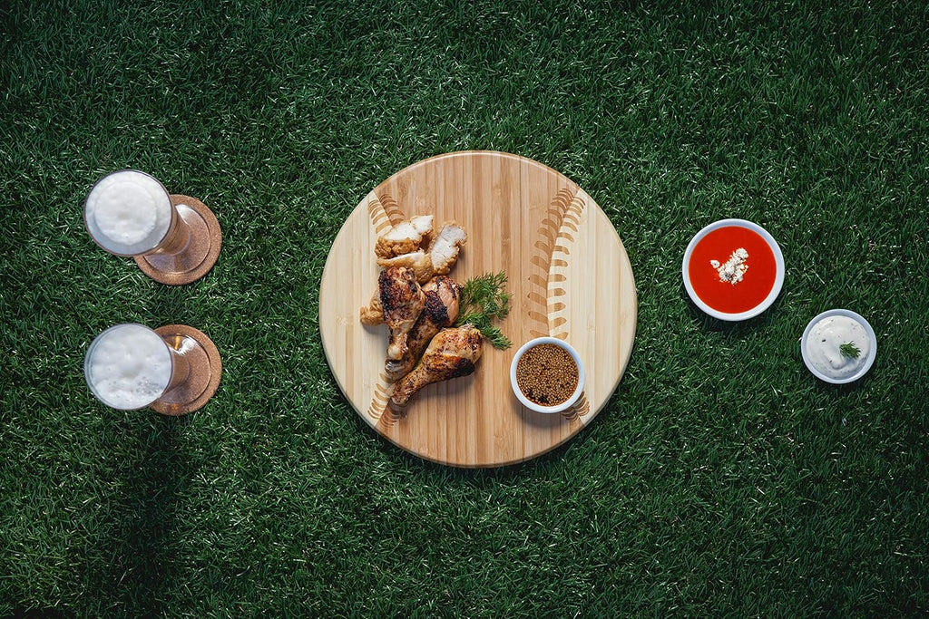 TOSCANA Picnic Time Home Run Baseball Cheese Board Bamboo C331200