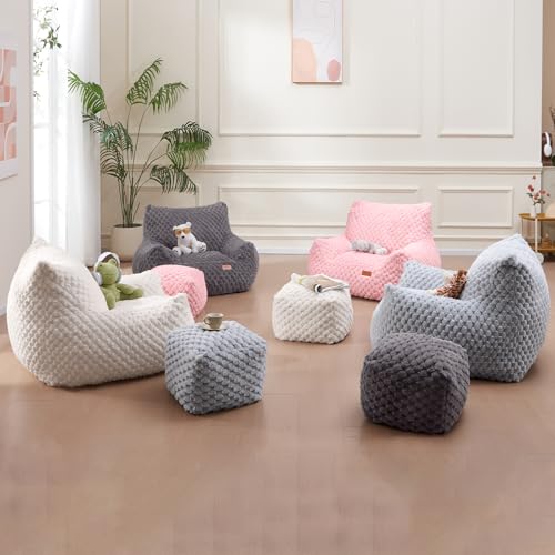 Big Bean Bag Chair for Adults with Foot Rest, Indoor Lounge Sofa P643