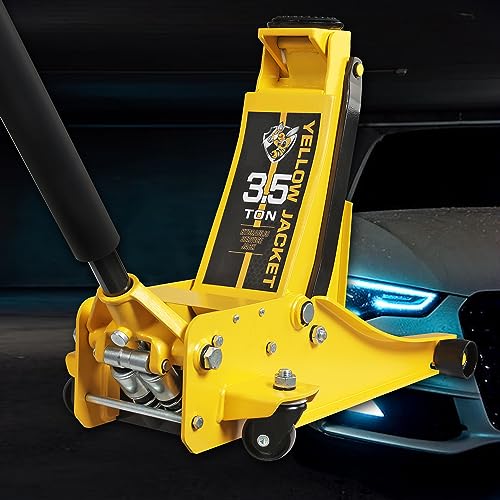 YELLOW JACKET 2.5 Ton Trolley Jack with Carrying Case, 5500 lb Capacity N593266