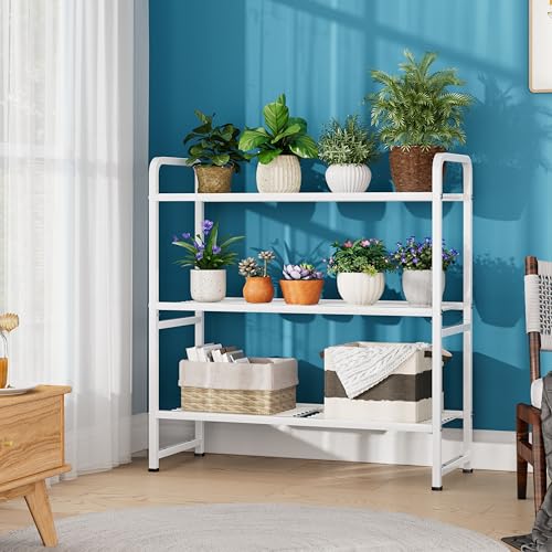 3 Tier Metal Wire Shelving Unit, Heavy Duty, Black O816606