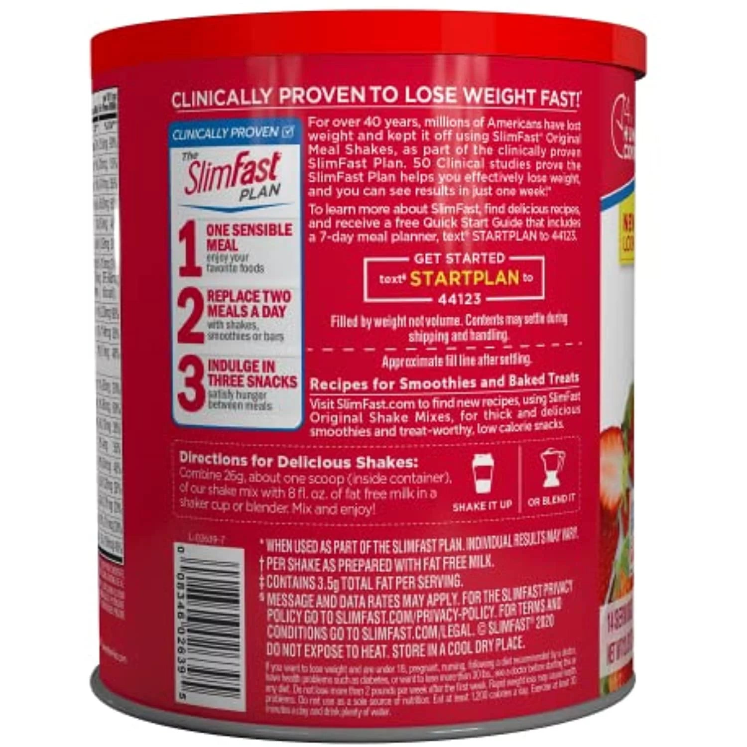 Slimfast Meal Replacement Powder, Strawberries & Cream, 14 Servings F761