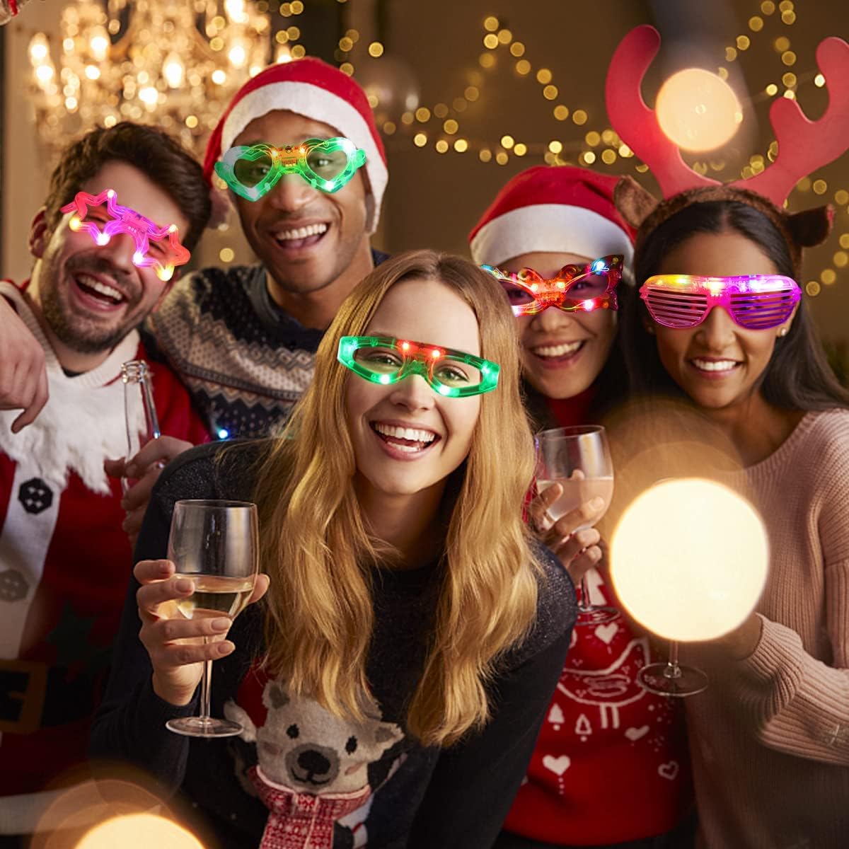 LED Glow Glasses for Party Favors Kids Adults N3937