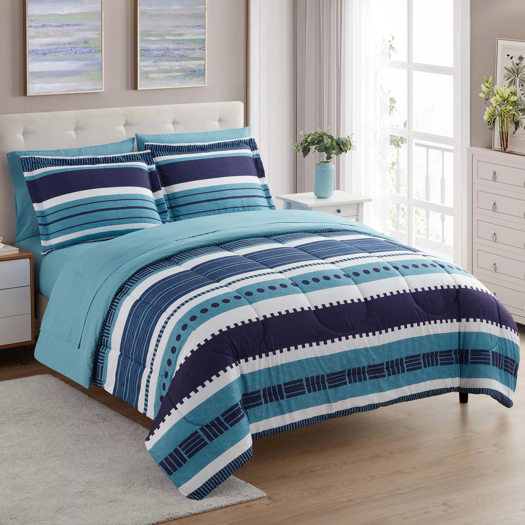 Marino 7 Piece Queen Comforter & Sheet Set G92638