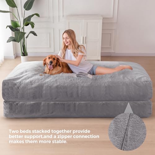 MAXYOYO Giant Bean Bag Chair Bed for Adults, Convertible Floor Sofa G466