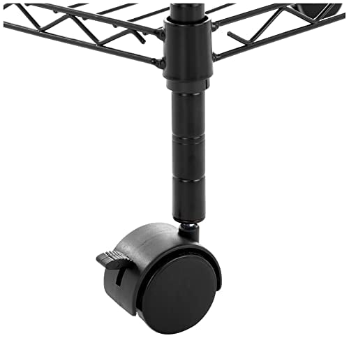 Amazon Basics 5-Shelf Heavy Duty Storage Shelving Unit on Casters, Black A813013