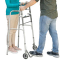 Vive Sit to Stand Walker - Rolling Stand Assist Walker for Seniors & Adults - Lightweight, Folding, Front 5" Wheels - Standing Roller for Elderly, Handicap - Collapsible for Transports