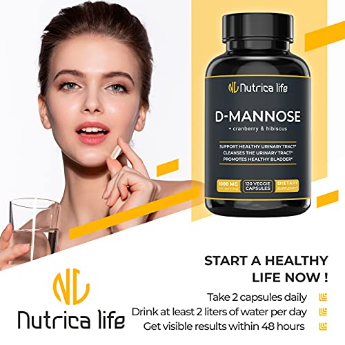 D-Mannose 1000mg Capsules with Cranberry & Hibiscus Extract N49941