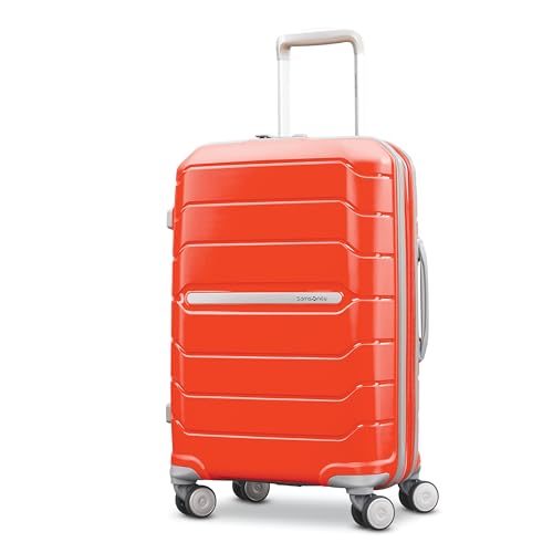 Samsonite Freeform Hardside Expandable with Double Spinner Wheels, Carry-On 21-Inch, White/Grey