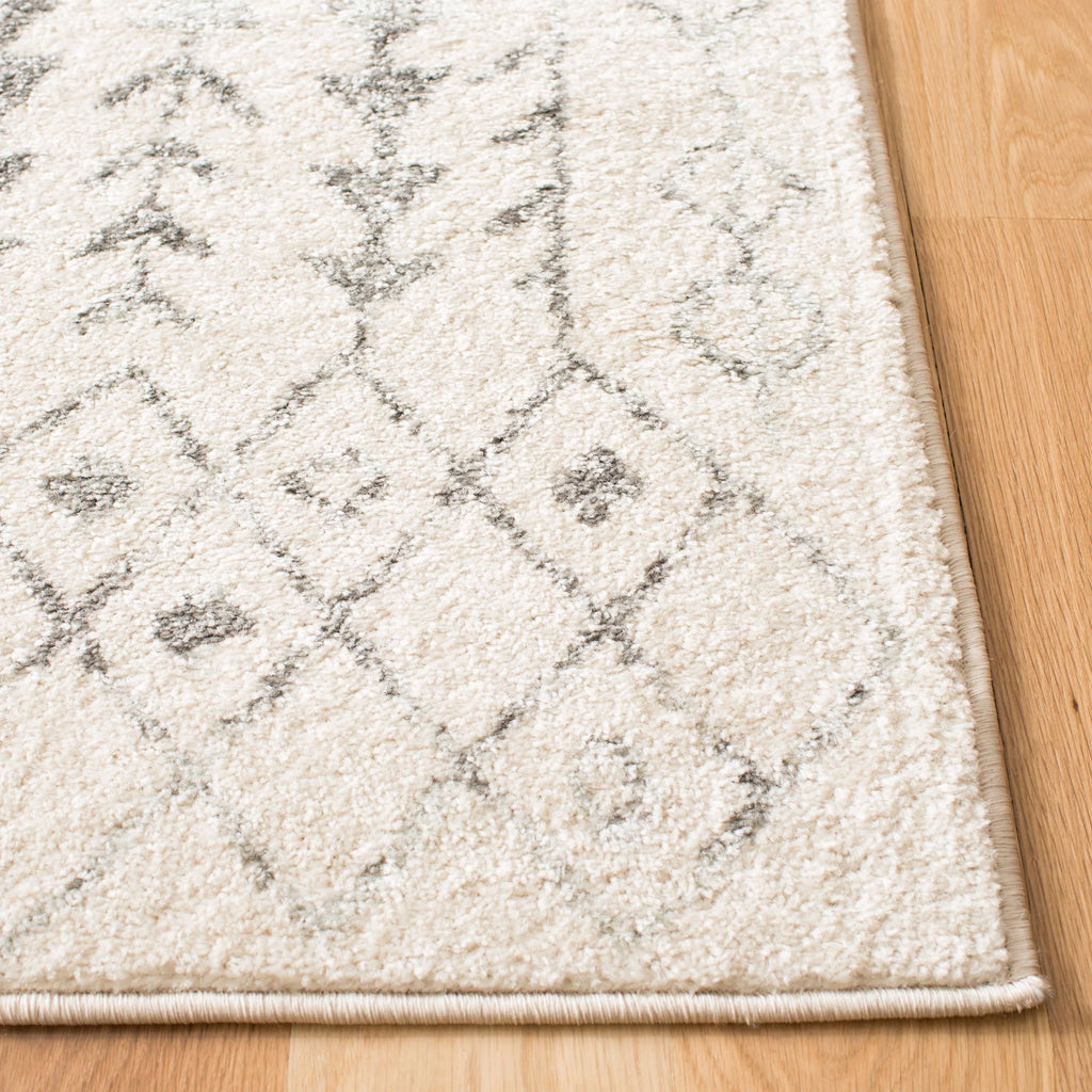 SAFAVIEH Tulum Goddard Moroccan Geometric Area Rug, Ivory/Grey, 8' x 10' H9162