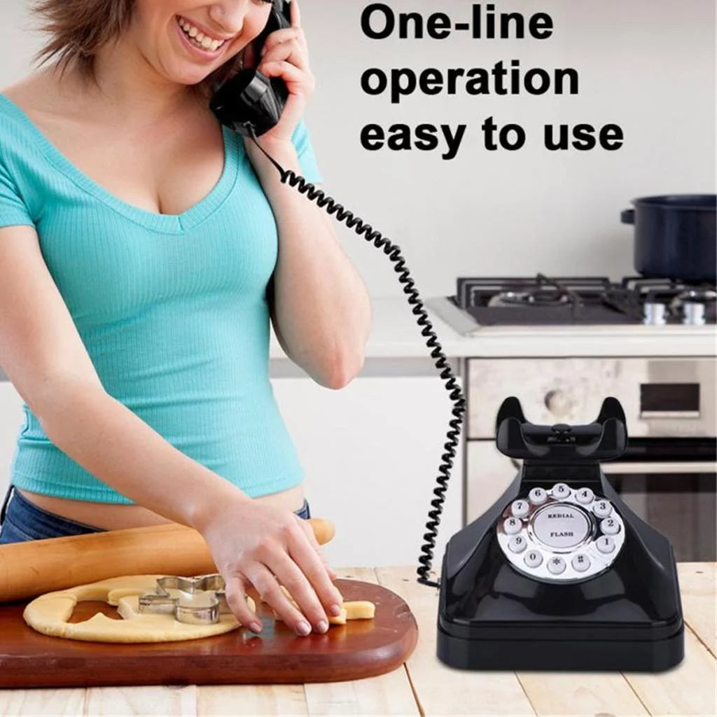 Corded Phone with Button Dialing for Desk Table A513