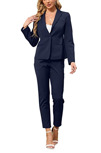 Partvece Women's 2 Piece Slim Fit Business Suit Set G9143