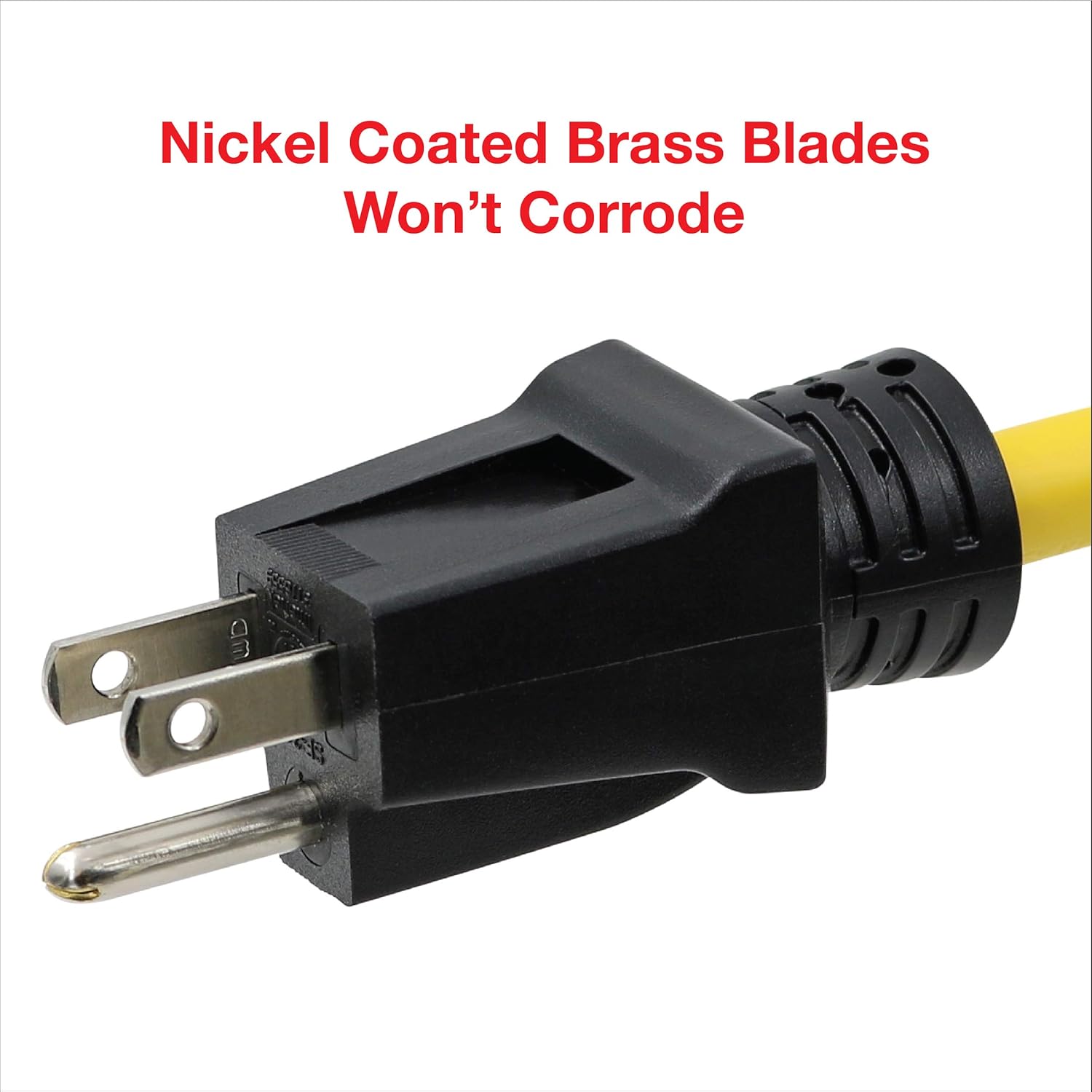 Clear Power 50 ft Heavy Duty Outdoor Extension Cord 12/3 SJTW, Yellow P92716