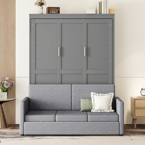 Ball & Cast Murphy Bed Queen Size with Cushion, White B692