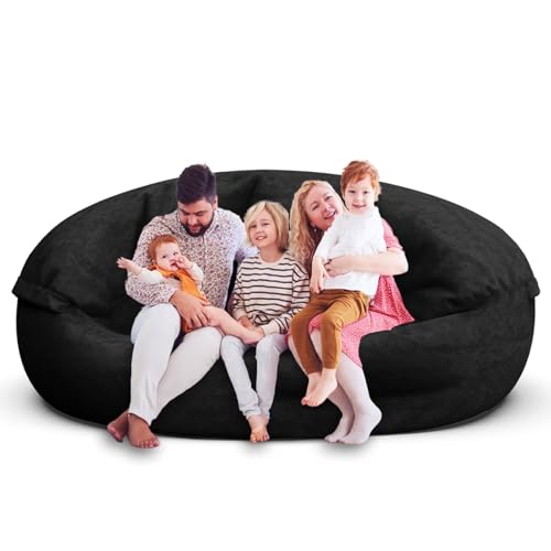 Bean Bag Chair for Adults 3FT, Soft Removable Cover, Light Gray M535251