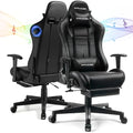 GTPLAYER Gaming Chair with Speakers and Footrest by GTRacing, Black M845420