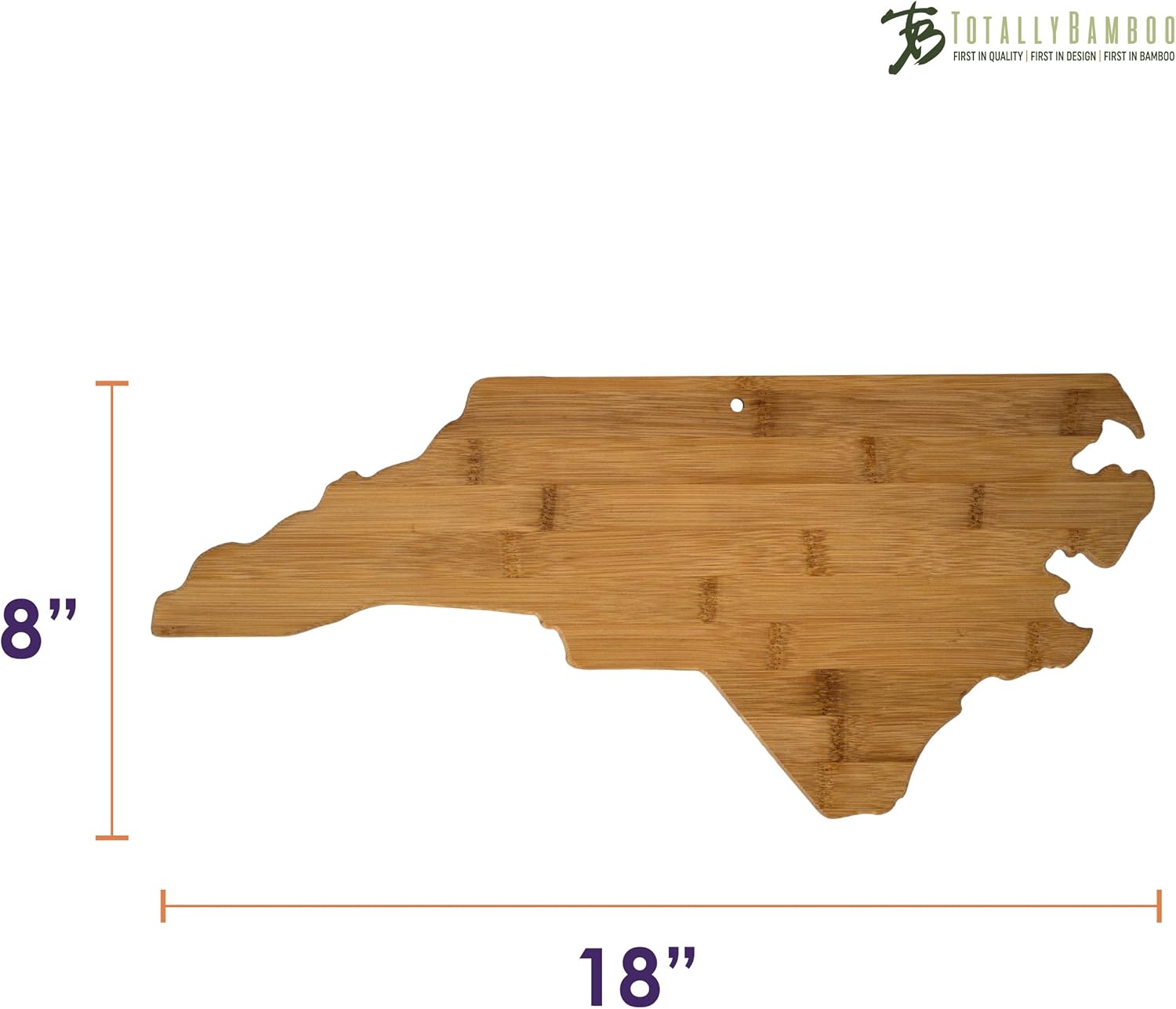 Totally Bamboo North Carolina Shaped Bamboo Serving and Cutting Board I1696