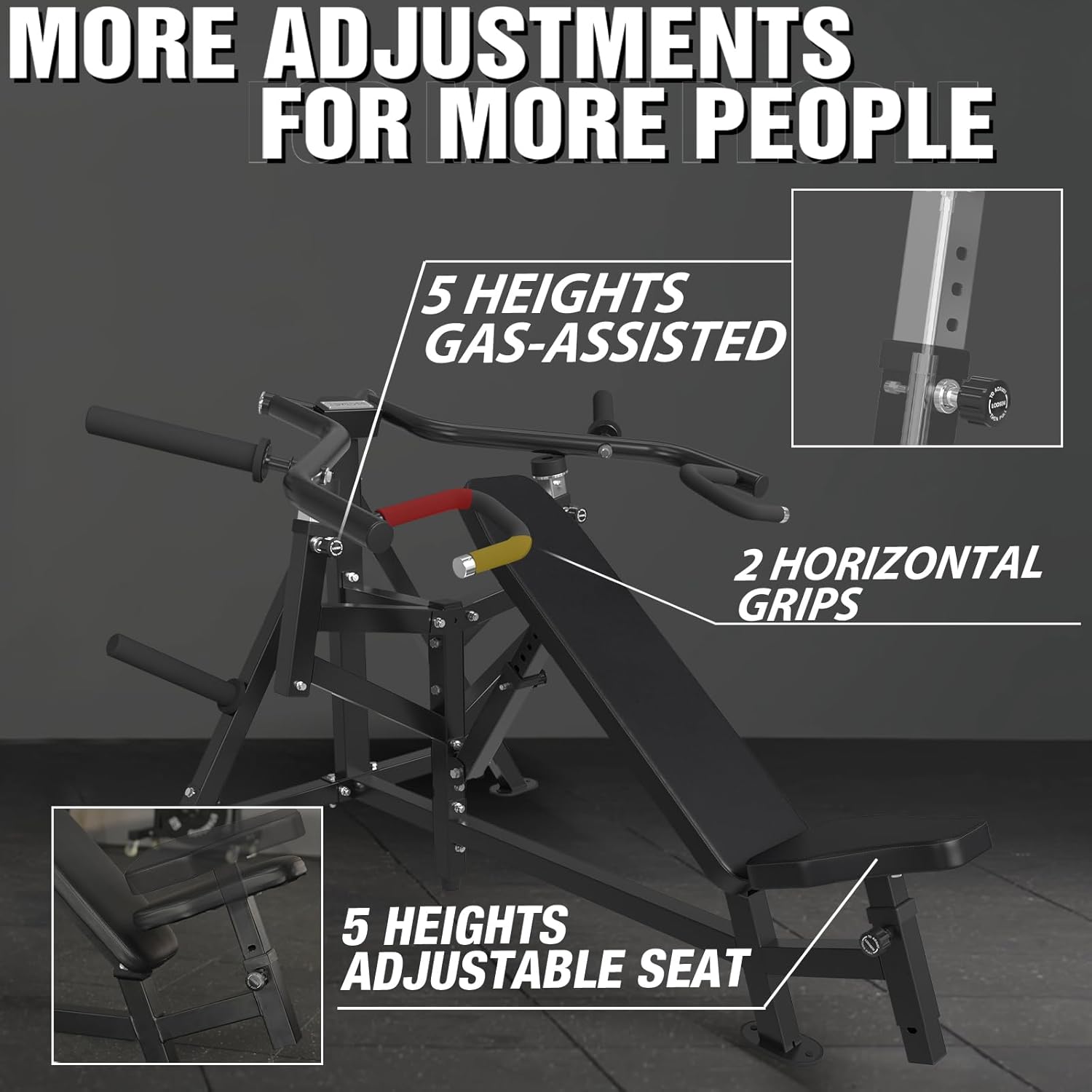 GMWD Chest Press Machine with Independent Converging Arms for Home Gym Y4530