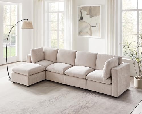 Modular Sectional Sofa with Ottoman for Small Apartments U669203