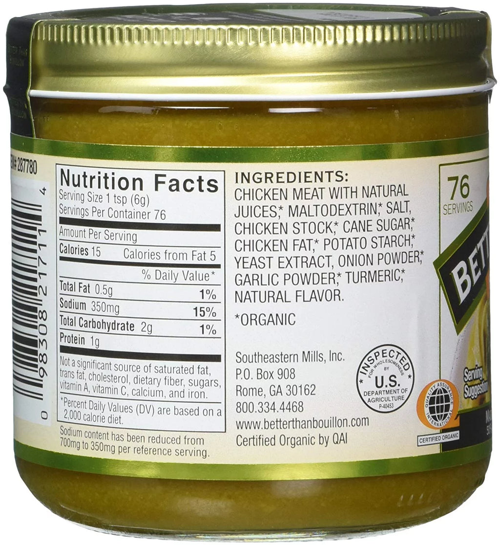 Organic Reduced Sodium Roasted Chicken Base, 16 oz X742942