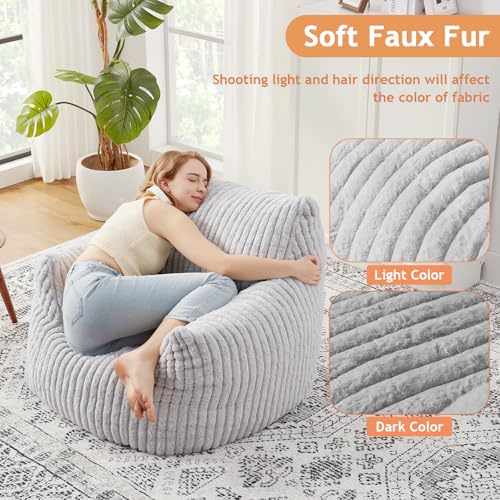 Giant Bean Bag Chair with Filling and Armrests for Adults Teens P241564