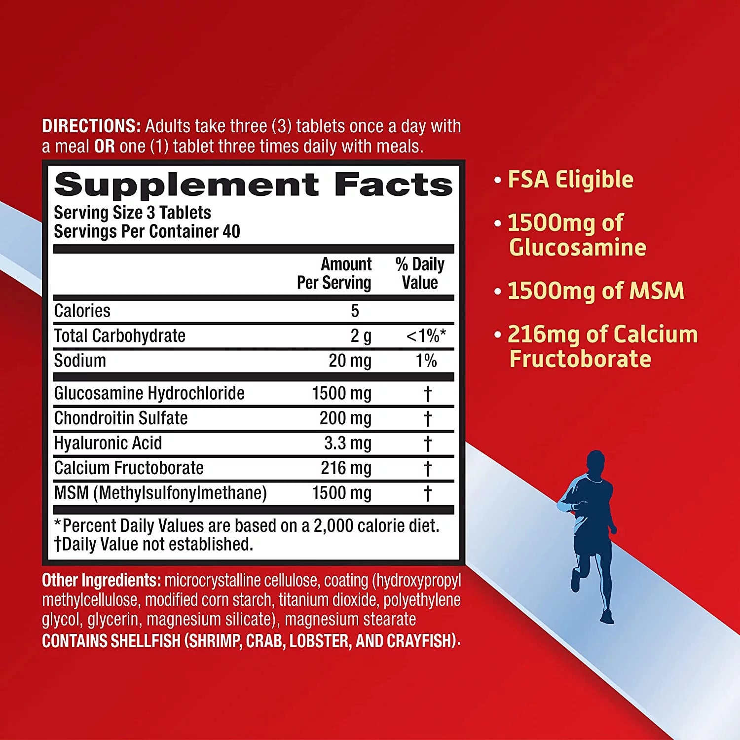 Move Free Glucosamine Chondroitin MSM Joint Supplement, 120 Count S489