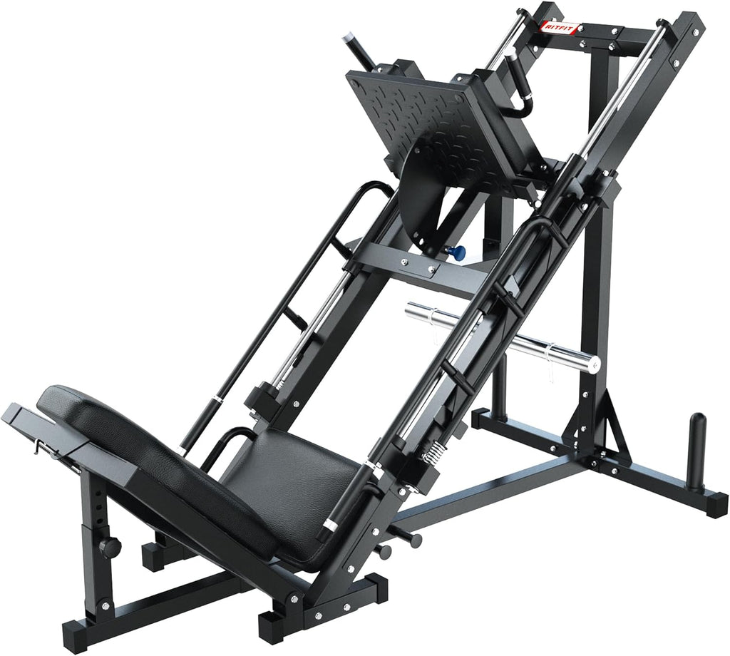RitFit Leg Press Hack Squat Machine, Adjustable for Home Gym U994