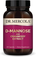 Dr. Mercola D-Mannose and Cranberry Extract, 30 Servings (60 Capsules), Dietary Supplement, Supports Urinary Tract Health, Non-GMO