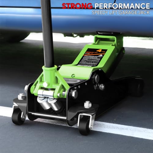 DNA MOTORING Floor Jack 3 Ton Low Profile Heavy Duty Hydraulic Car Jack, Black T11604