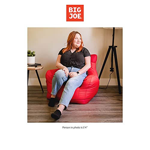 Big Joe Dorm Bean Bag Chair with Drink Holder, Black Smartmax, 3 ft Q1693