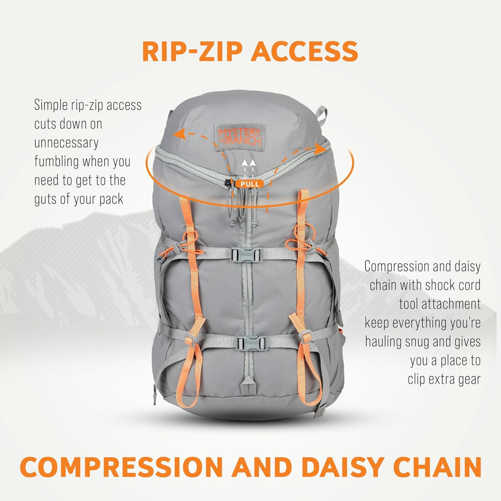 Mystery Ranch Gallagator 20 Daypack Hiking Backpack, Gravel, S/M F63950