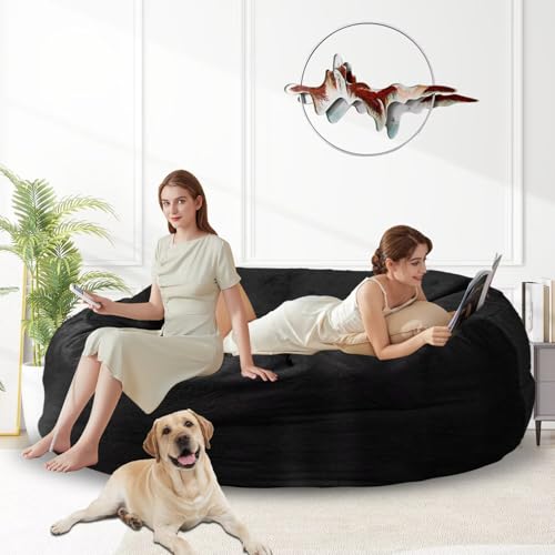 Bean Bag Chair for Adults 3FT, Soft Removable Cover, Light Gray M535251