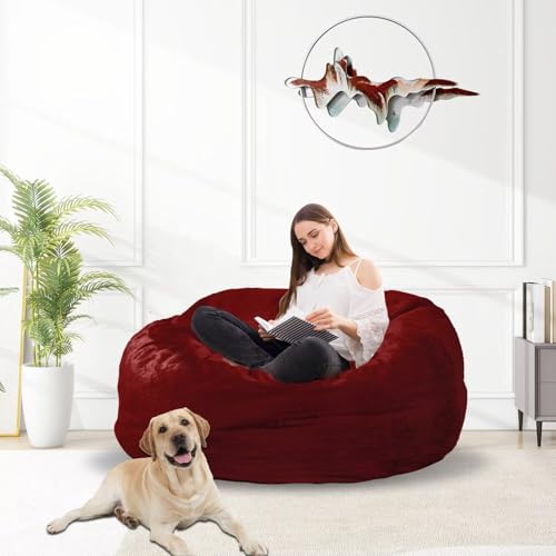 Bean Bag Chair for Adults 3FT, Soft Removable Cover, Light Gray M535251