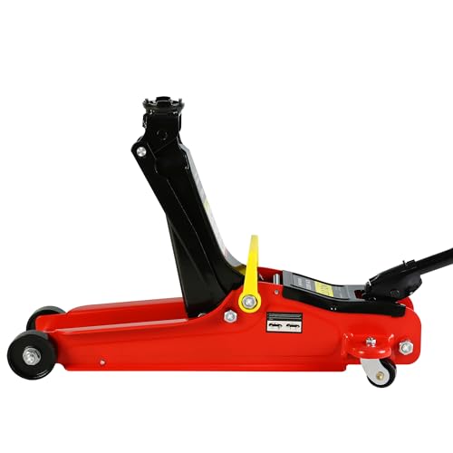 Pvillez Floor Jack, Heavy Duty Hydraulic Low Profile Steel Racing Jack, 2 Ton Capacity Blue H10635