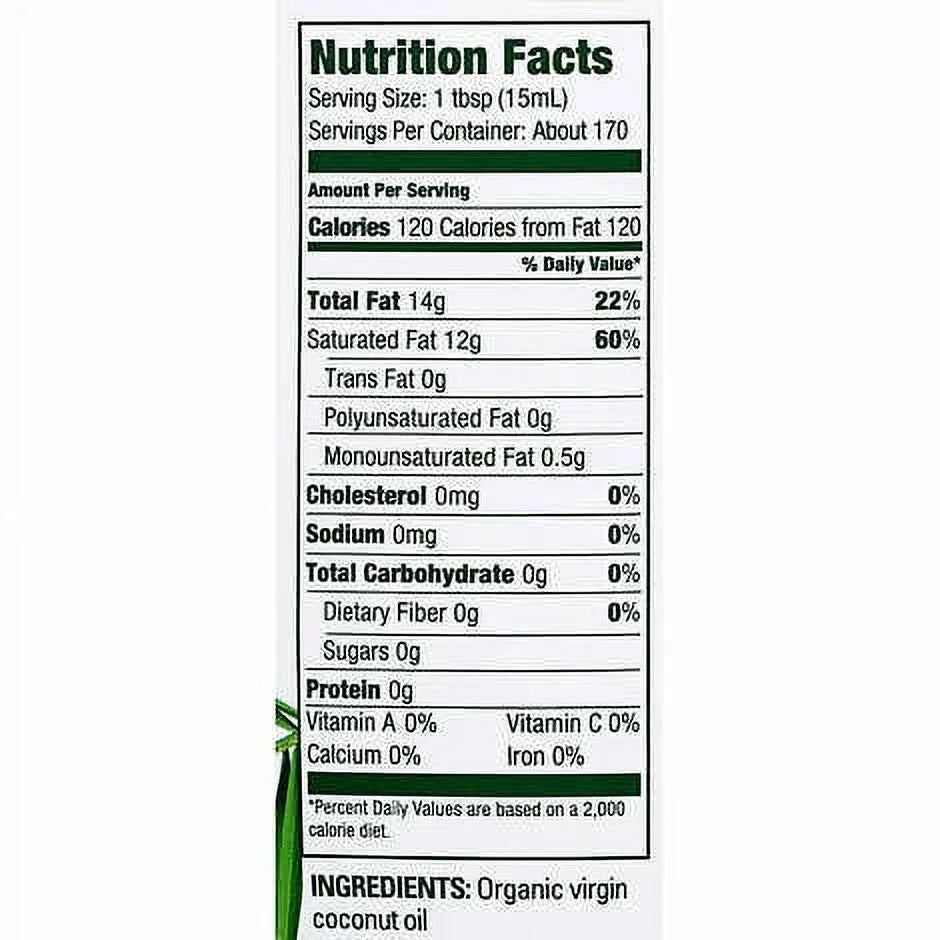 Organic Coconut Oil, 84 fl. oz., USDA Organic P651