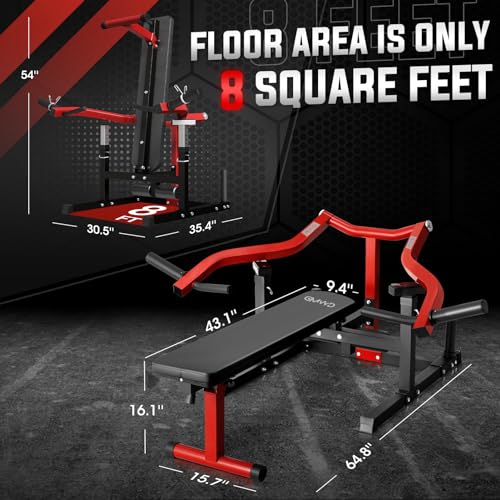 GMWD Chest Press Machine 1050LBS with Independent Converging Arms F3450