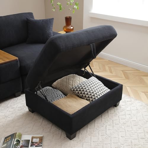 Oversized Modular Sectional Sofa with Movable Ottoman E909