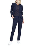 Partvece Women's 2 Piece Business Suit Set Office Outfits Slim Fit Blazer Pant Suits